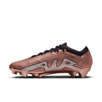 Nike Zoom Mercurial Vapor 15 Elite Gazon Naturel Chaussures de Foot (FG) Bronze Noir Blanc