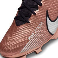 Nike Zoom Mercurial Vapor 15 Elite Gazon Naturel Chaussures de Foot (FG) Bronze Noir Blanc