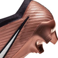 Nike Zoom Mercurial Vapor 15 Elite Gras Voetbalschoenen (FG) Brons Zwart Wit