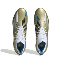 adidas X Speedportal.1 Messi Leyenda Gazon Naturel Chaussures de Foot (FG) Or Blanc