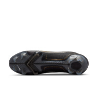 Nike Mercurial Vapor 14 Elite Gazon Naturel Chaussures de Foot (FG) Noir Gris Foncé Or