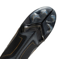 Nike Mercurial Vapor 14 Elite Gazon Naturel Chaussures de Foot (FG) Noir Gris Foncé Or