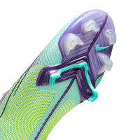Nike Mercurial Vapor 14 Elite MDS Gazon Naturel Chaussures de Foot (FG) Vert Jaune Mauve