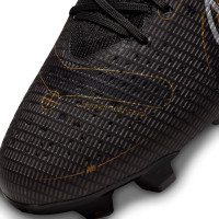 Nike Mercurial Vapor 14 Pro Gras Voetbalschoenen (FG) Zwart Donkergrijs Goud
