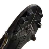 Nike Mercurial Vapor 14 Pro Gazon Naturel Chaussures de Foot (FG) Noir Gris Foncé Or
