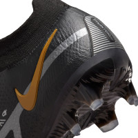 Nike Phantom GT 2 Elite DF Gazon Naturel Chaussures (FG) Noir Gris Foncé Or