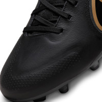 Nike Tiempo Legend 9 Academy Gazon Naturel Gazon Artificiel Chaussures de Foot (MG) Noir Gris Foncé Or