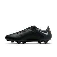Nike Tiempo Legend 9 Pro Gazon Naturel Chaussures de Foot (FG) Noir Gris Foncé Or