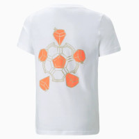 PUMA Neymar JR Diamond Graphic T-Shirt Enfants Blanc Orange