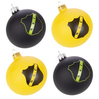 NAC Breda Kerstballen 4-pack Zwart en Geel
