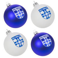 PEC Zwolle Kerstballen 4-pack Blauw en Wit