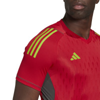 adidas Tiro 23 Pro Maillot de Gardien de But Rouge Jaune Gris