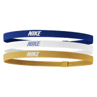 Nike Bandeaux Élastiques 2.0 3-Pack Bleu Blanc Doré