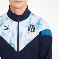 PUMA Olympique Marseille Iconic MCS Survêtement Bleu Foncé Blanc