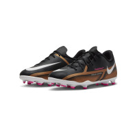 Nike Phantom GT2 Club Gazon Naturel Gazon Artificiel Chaussures de Foot (MG) Enfants Noir Bronze Blanc