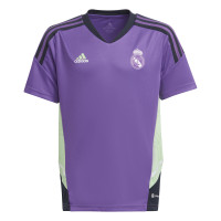 adidas Real Madrid Trainingsshirt 2022-2023 Kids Paars Donkerblauw Wit