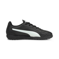 PUMA Monarch II Turf Chaussures de Foot (TF) Enfants Noir Blanc
