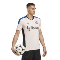 adidas Manchester United Trainingsset 2022-2023 Lichtroze Zwart Blauw