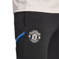 adidas Manchester United Track Hoodie Trainingspak 2022-2023 Zwart Lichtroze Blauw