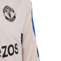 adidas Manchester United Trainingstrui 2022-2023 Kids Lichtroze Zwart Blauw