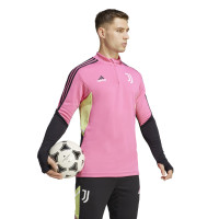 adidas Juventus Trainingstrui 2022-2023 Roze Zwart Lichtgroen
