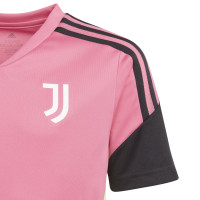 adidas Juventus Maillot d'Entraînement 2022-2023 Enfants Rose Noir Vert Clair