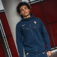 Nike Frankrijk Tech Fleece Vest 2022-2024 Blauw Goud