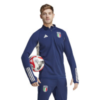 adidas Italië Trainingstrui 2023-2024 Donkerblauw Wit