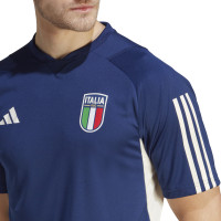 adidas Italie Maillot d'Entraînement 2023-2024 Bleu Foncé Blanc