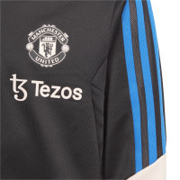 adidas Manchester United Track Hoodie Trainingspak 2022-2023 Kids Zwart Lichtroze Blauw