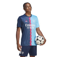 adidas Arsenal Pre-Match Trainingsshirt 2022-2023 Donkerblauw Roze Lichtblauw