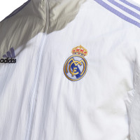 adidas Real Madrid Anthem Veste d'Entraînement Réversible 2022-2023 Blanc