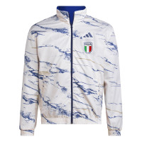 adidas Italie Anthem Veste d'Entraînement Réversible 2023-2024 Bleu Blanc