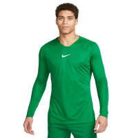 Nike Dri-FIT Park Sous-Maillot Manches Longues Vert Blanc