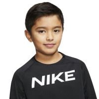 Nike Pro Sous-Maillot Manches Longues Enfants Noir Blanc