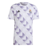 adidas Real Madrid Pre Match Trainingsshirt 2022-2023 Wit Grijs Paars