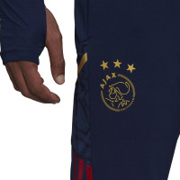 adidas Ajax Full-Zip Survêtement 2022-2023 Rouge Foncé Bleu Foncé Doré