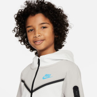 Nike Tech Fleece Veste Enfants Gris Blanc Bleu Vif