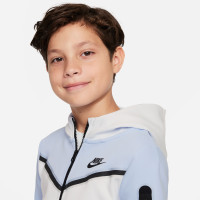 Nike Tech Fleece Veste Enfants Bleu Clair Gris Noir