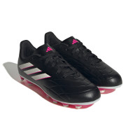 adidas Copa Pure.4 Gazon Naturel Gazon Artificiel Chaussures de Foot (FxG) Enfants Noir Blanc Rose Vif