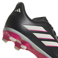 adidas Copa Pure.4 Gras / Kunstgras Voetbalschoenen (FxG) Kids Zwart Wit Felroze