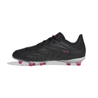 adidas Copa Pure.1 Gazon Naturel Chaussures de Foot (FG) Enfants Noir Blanc Rose Vif