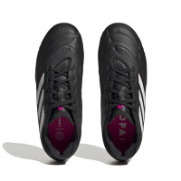 adidas Copa Pure.1 Gazon Naturel Chaussures de Foot (FG) Enfants Noir Blanc Rose Vif