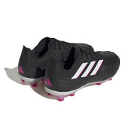 adidas Copa Pure.1 Gazon Naturel Chaussures de Foot (FG) Enfants Noir Blanc Rose Vif