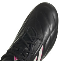 adidas Copa Pure.1 Gazon Naturel Chaussures de Foot (FG) Noir Blanc Rose Vif
