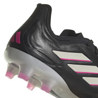 adidas Copa Pure.1 Gazon Naturel Chaussures de Foot (FG) Noir Blanc Rose Vif