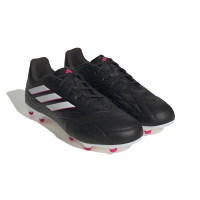 adidas Copa Pure.3 Gazon Naturel Chaussures de Foot (FG) Noir Blanc Rose Vif