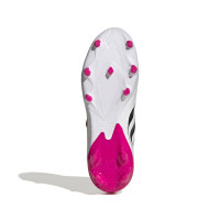 adidas Predator Precision.3 Gazon Naturel Chaussures de Foot (FG) Blanc Noir Rose