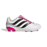 adidas Predator Precision.3 Gras Voetbalschoenen (FG) Kids Wit Zwart Roze