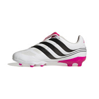 adidas Predator Precision.3 Gras Voetbalschoenen (FG) Kids Wit Zwart Roze